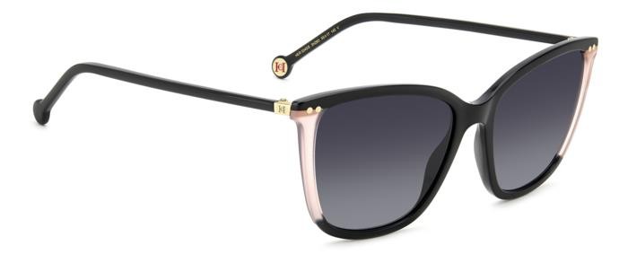 Occhiali da sole Carolina Herrera Her 0245/S 206983 (3H2 9O) colore black pink forma rettangolare lenti dark grey shaded