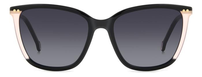 Occhiali da sole Carolina Herrera Her 0245/S 206983 (3H2 9O) colore black pink forma rettangolare lenti dark grey shaded