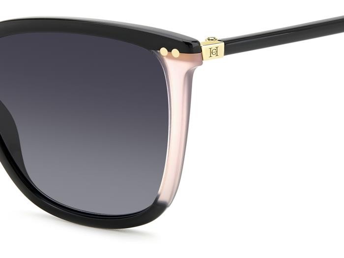 Occhiali da sole Carolina Herrera Her 0245/S 206983 (3H2 9O) colore black pink forma rettangolare lenti dark grey shaded
