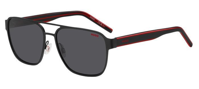 Sunglasses Hugo Hg 1298/S 207074 (OIT IR) color black red shape navigator lenses grey