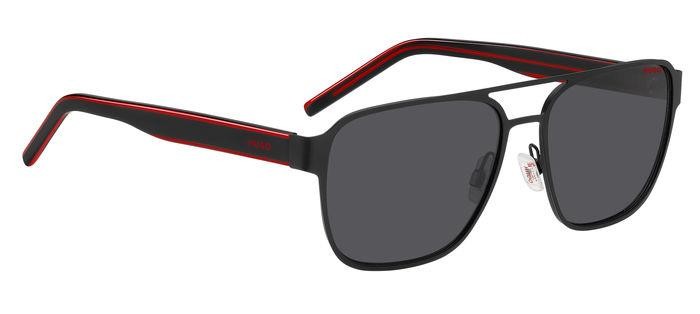 Sunglasses Hugo Hg 1298/S 207074 (OIT IR) color black red shape navigator lenses grey