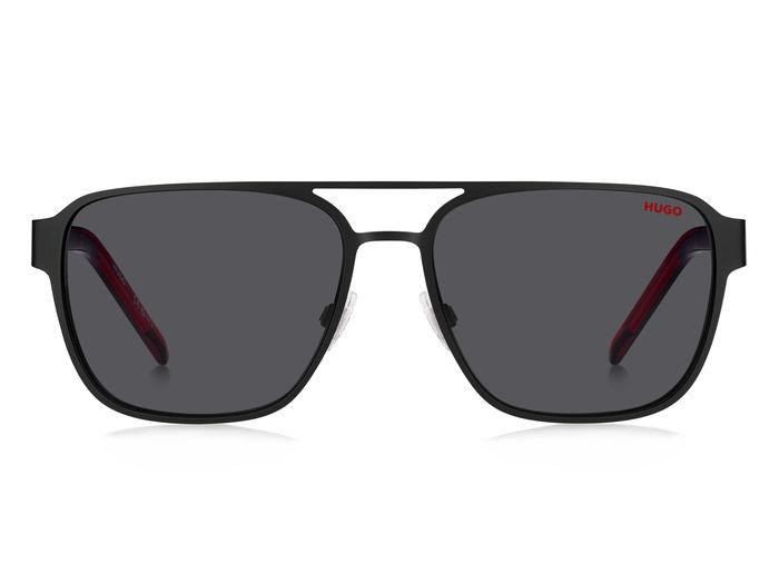 Sunglasses Hugo Hg 1298/S 207074 (OIT IR) color black red shape navigator lenses grey