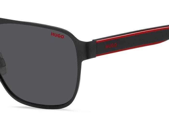 Sunglasses Hugo Hg 1298/S 207074 (OIT IR) color black red shape navigator lenses grey