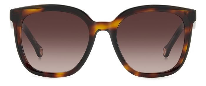 Sonnenbrillen Carolina Herrera Her 0225/G 207075 (0T4 HA) farbe havana pink form quadratisch gläser brown shaded