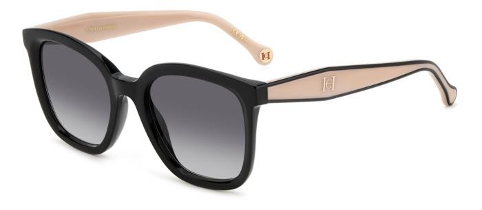 Occhiali da sole Carolina Herrera Her 0225/G 207075 (3H2 9O) colore black pink forma quadrato lenti dark grey shaded