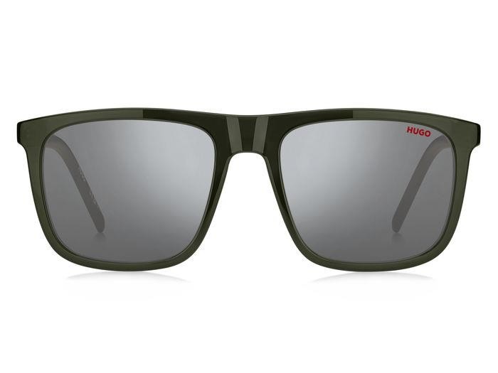Sonnenbrillen Hugo Hg 1304/S 207077 (1ED T4) farbe green form quadratisch gläser silver mirror