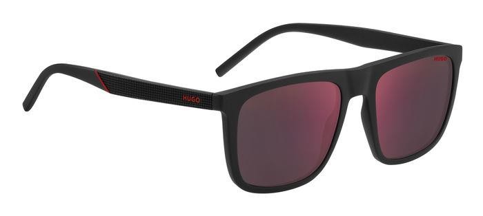 Sonnenbrillen Hugo Hg 1304/S 207077 (807 AO) farbe black form quadratisch gläser red mirror