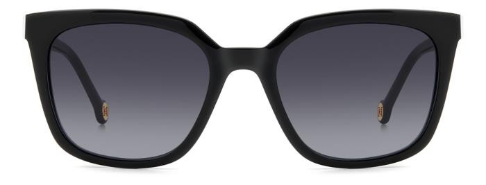 Occhiali da sole Carolina Herrera Her 0236/S 207080 (80S 9O) colore black white forma rettangolare lenti dark grey shaded