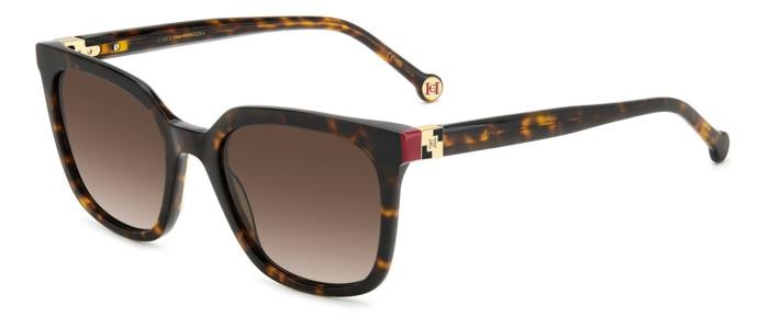 Occhiali da sole Carolina Herrera Her 0236/S 207080 (O63 HA) colore havana red forma rettangolare lenti brown shaded