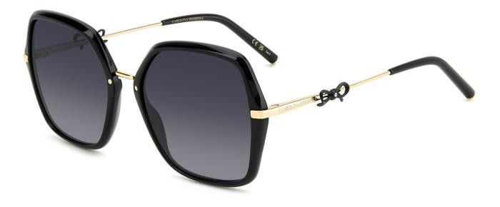 Occhiali da sole Carolina Herrera Her 0217/S 207081 (2M2 9O) colore black gold forma quadrato lenti dark grey shaded