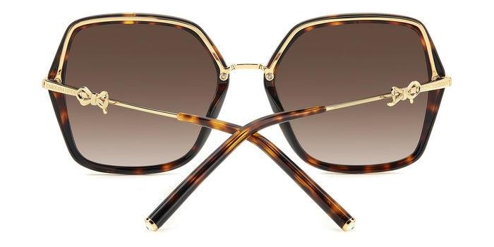 Occhiali da sole Carolina Herrera Her 0217/S 207081 (LVL HA) colore brown havana gold forma quadrato lenti brown shaded