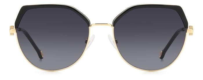 Sunglasses Carolina Herrera Her 0238/S 207082 (2M2 9O) color black gold shape cat eye lenses dark grey shaded