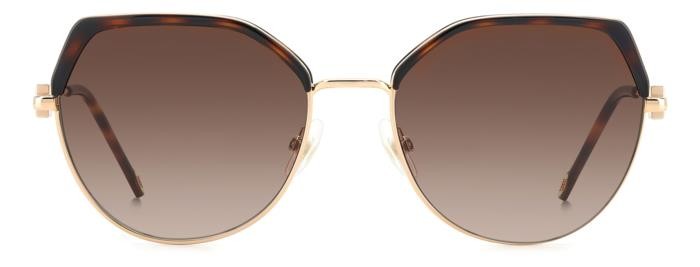 Sonnenbrillen Carolina Herrera Her 0238/S 207082 (LVL HA) farbe brown havana gold form cat-eye gläser brown shaded