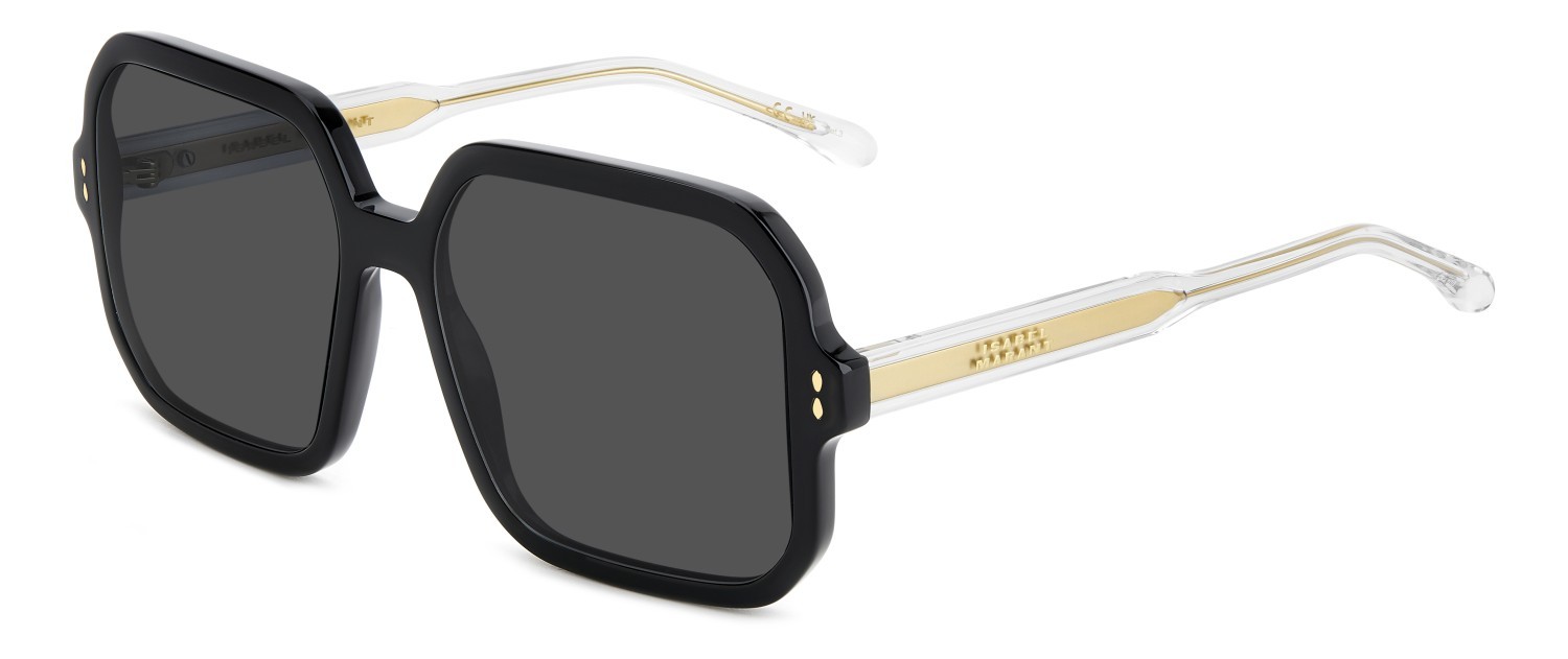 Sonnenbrillen Isabel Marant Im 0163/S 207098 2M2 IR farbe black gold form quadratisch gläser grey
