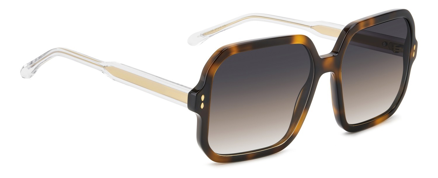 Sunglasses Isabel Marant Im 0163/S 207098 LVL PR color brown havana gold shape square lenses grey brown doubleshade