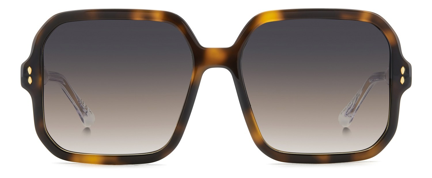 Sunglasses Isabel Marant Im 0163/S 207098 LVL PR color brown havana gold shape square lenses grey brown doubleshade