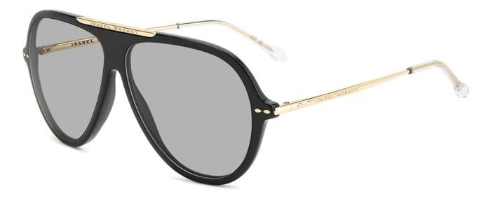Sunglasses Isabel Marant Im 0162/S 207102 (2M2 IR) color black gold shape aviator lenses grey