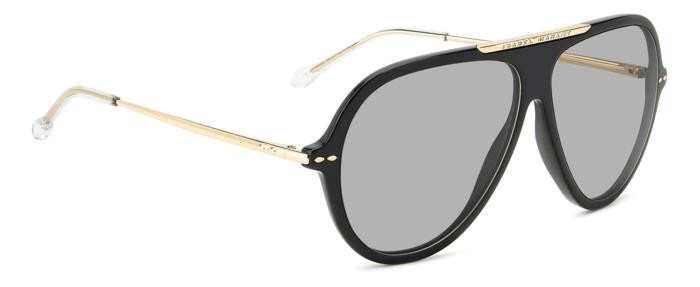 Sunglasses Isabel Marant Im 0162/S 207102 (2M2 IR) color black gold shape aviator lenses grey
