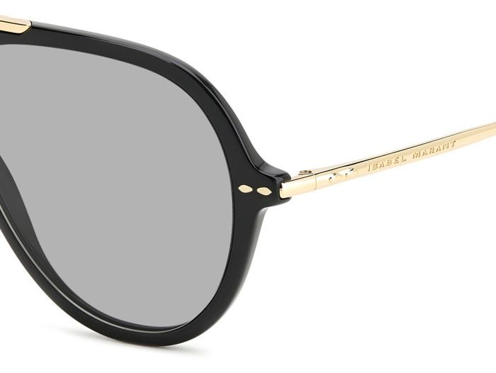 Sunglasses Isabel Marant Im 0162/S 207102 (2M2 IR) color black gold shape aviator lenses grey