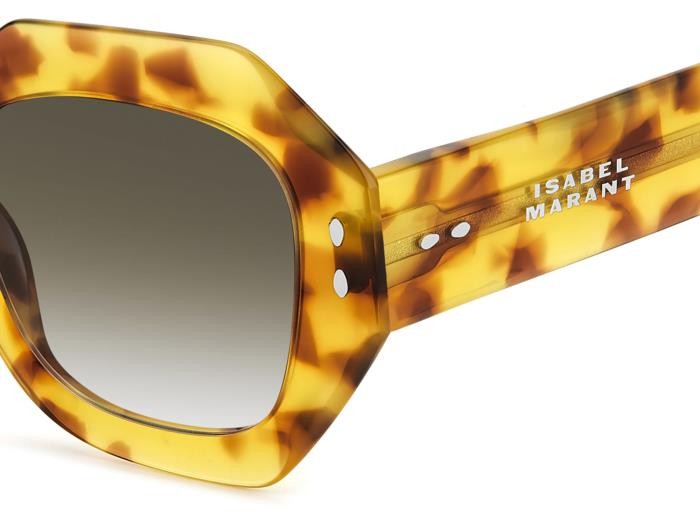 Sonnenbrillen Isabel Marant Im 0173/S 207119 (C9B 9K) farbe havana honey form geometrisch gläser green shaded