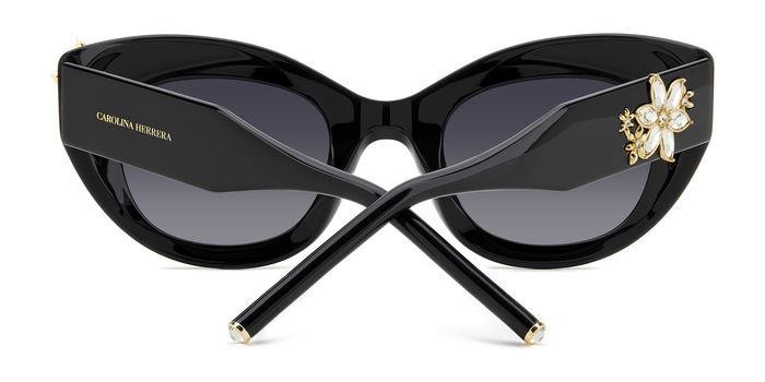 Sonnenbrillen Carolina Herrera Her 0215/S 207120 (807 9O) farbe black form cat-eye gläser dark grey shaded
