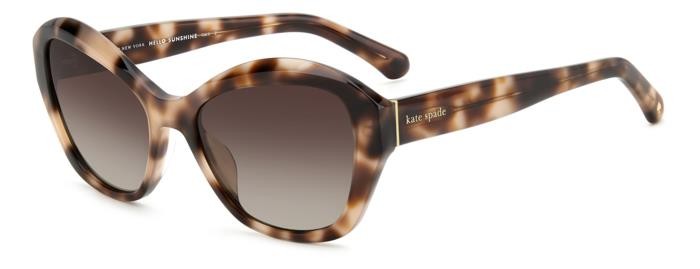 Sonnenbrillen Kate Spade Aglaia/S 207126 (1EZ LA) farbe nude pink havana form cat-eye gläser brown shaded polarized