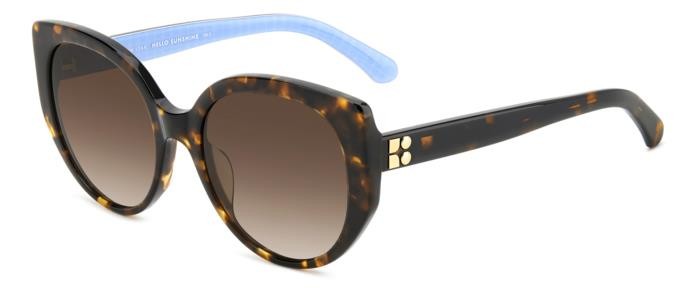 Sonnenbrillen Kate Spade Seraphina/G 207129 (086 HA) farbe havana form rund gläser brown shaded