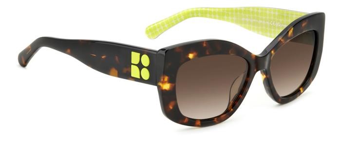 Sonnenbrillen Kate Spade Frida/G 207130 (086 HA) farbe havana form schmetterling gläser brown shaded
