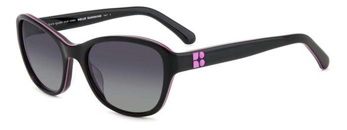 Sonnenbrillen Kate Spade Golda/G 207131 (807 WJ) farbe black form rechteckig gläser grey shaded polarized