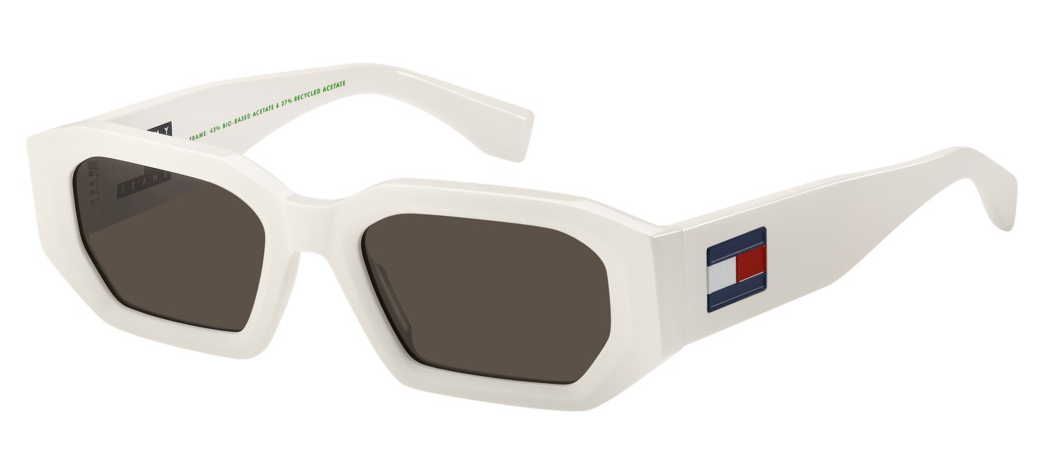 Sonnenbrillen Tommy Hilfiger Tj 0099/S 207145 (VK6 IR) farbe white form rechteckig gläser grey