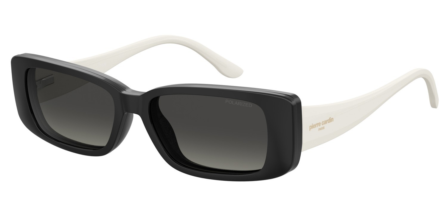 Eyeglasses Pierre Cardin P.c. 8534/CS 207148 80S color black white shape rectangle lenses green shaded polarized