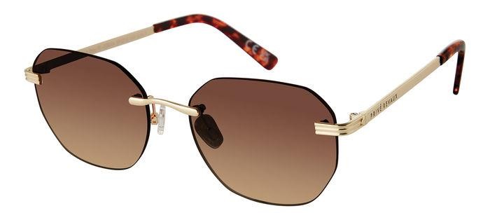 Sonnenbrillen Privé Revaux Track Star/S 207163 (J5G HA) farbe gold form rund gläser brown shaded