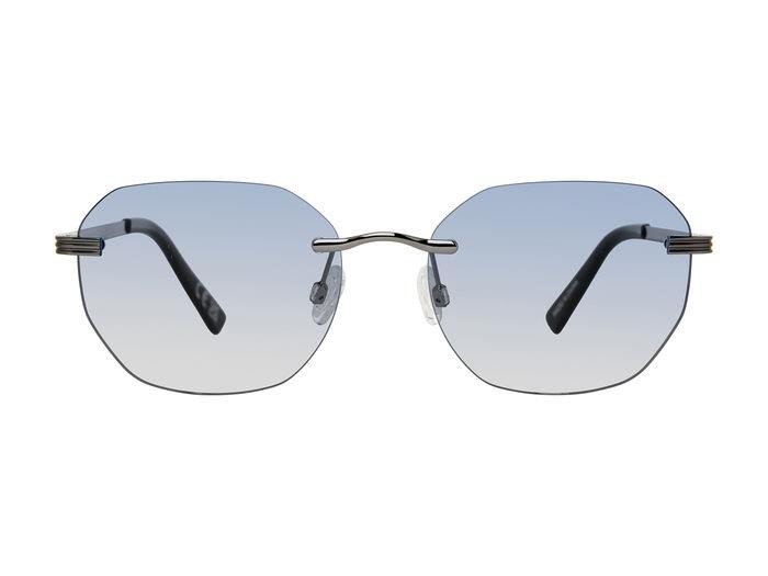 Sunglasses Privé Revaux Track Star/S 207163 (KJ1 08) color dark ruthenium shape round lenses dk blue shaded