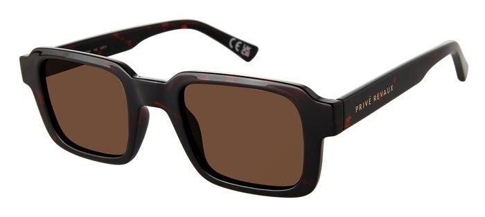 Sonnenbrillen Privé Revaux Fit Check/S 207170 (086 SP) farbe havana form quadratisch gläser bronze polarized