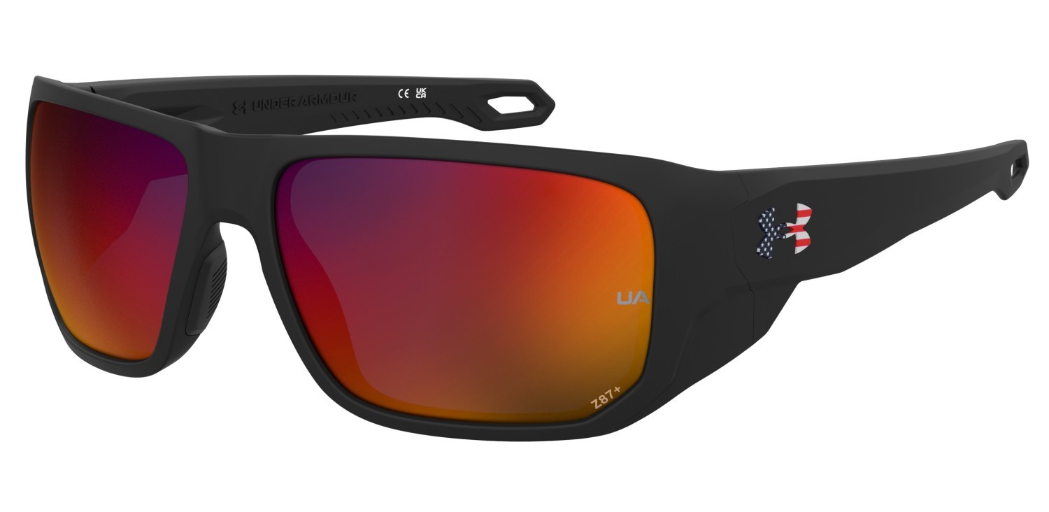 Sunglasses Under Armour Ua Attack Md 207180 SDK B3 color black multicolor shape rectangle lenses infrared oleophobic