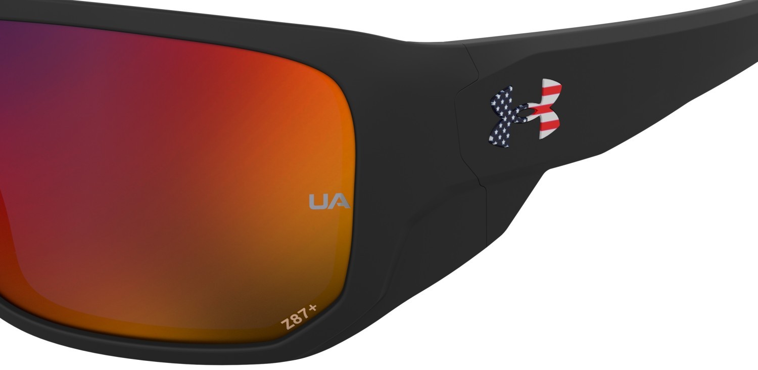 Sunglasses Under Armour Ua Attack Md 207180 SDK B3 color black multicolor shape rectangle lenses infrared oleophobic