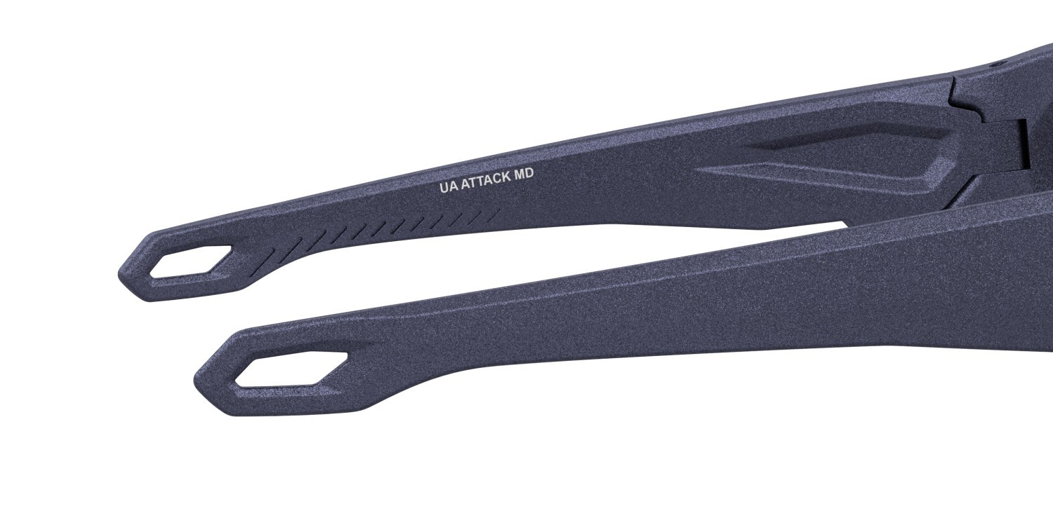 Sonnenbrillen Under Armour Ua Attack Md 207180 TZQ W1 farbe blue metalized form rechteckig gläser blue multilayer oleophobic