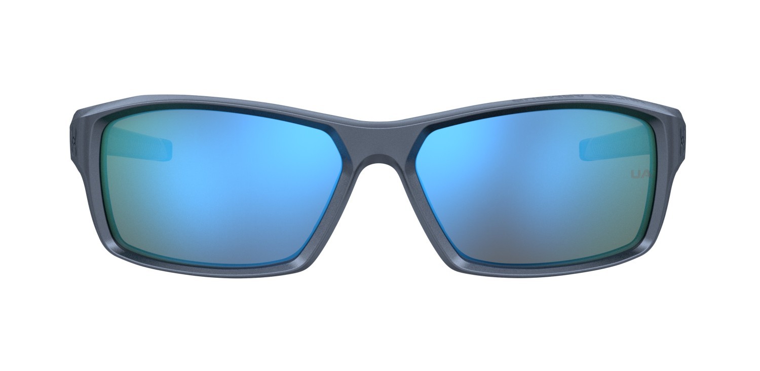 Sunglasses Under Armour Ua Fanatical 207182 09V Z0 color grey blue shape rectangle lenses blue multilayer