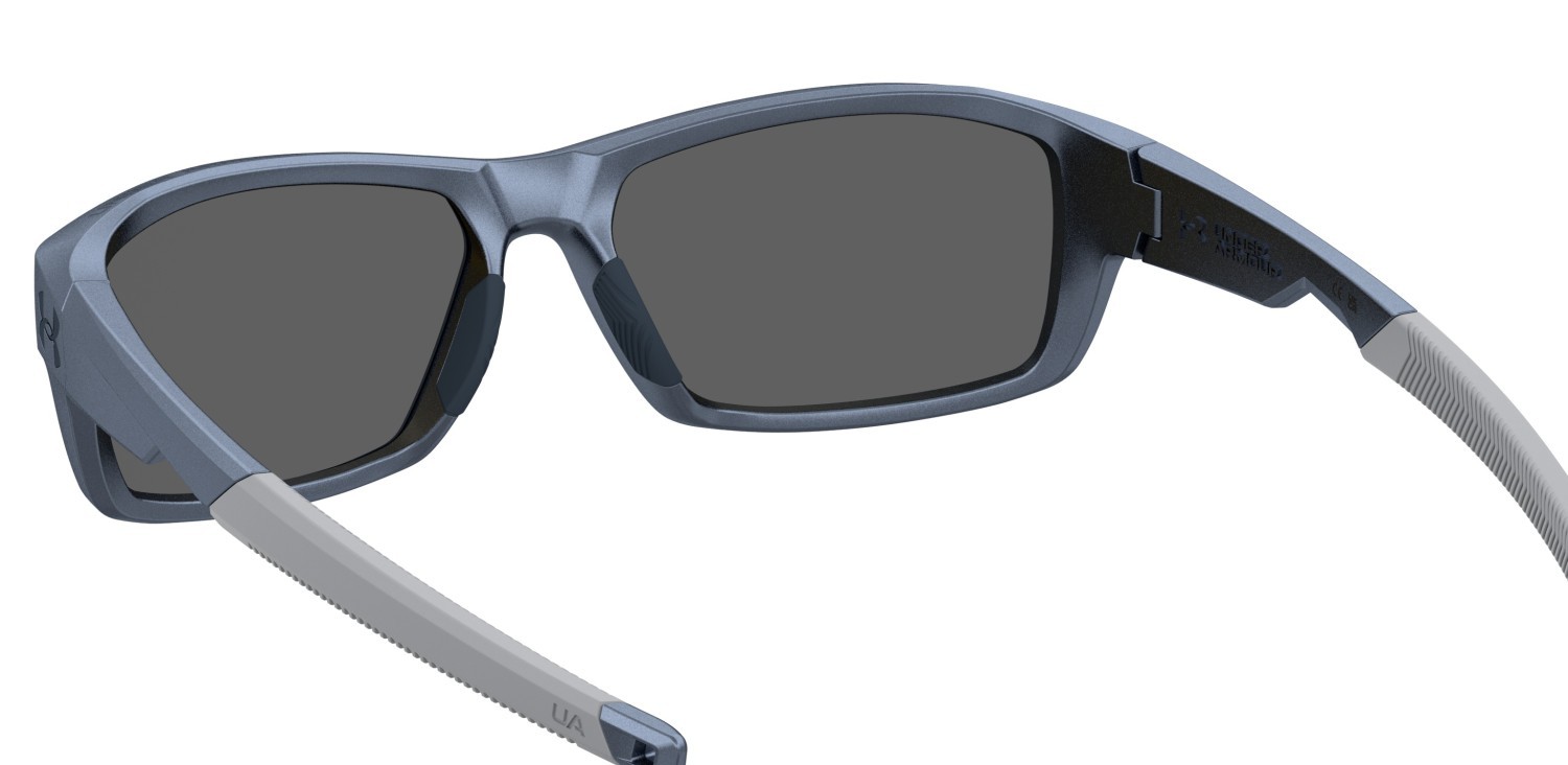 Sunglasses Under Armour Ua Fanatical 207182 09V Z0 color grey blue shape rectangle lenses blue multilayer