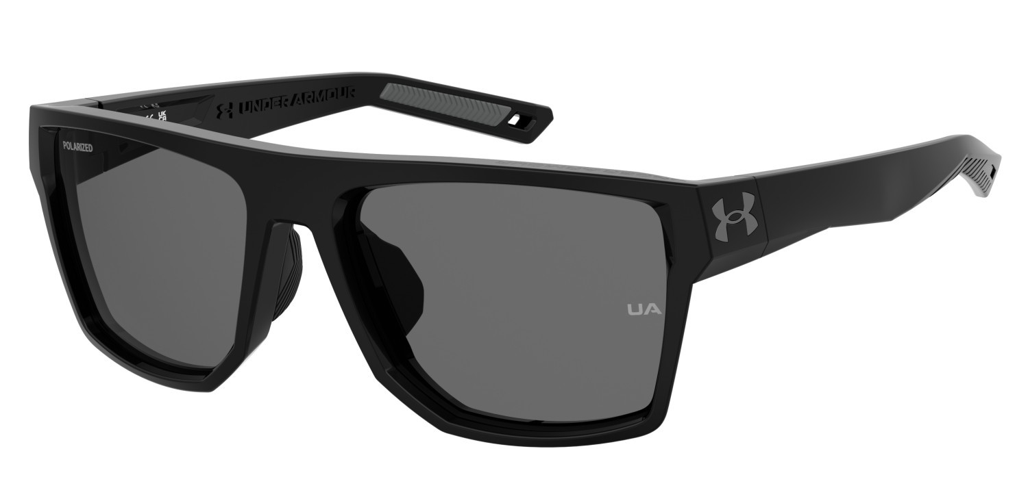 Sunglasses Under Armour Ua Launch 2/G 207183 807 M9 color black shape rectangle lenses grey polarized