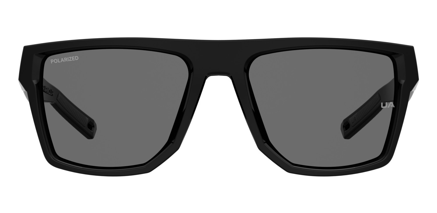 Sunglasses Under Armour Ua Launch 2/G 207183 807 M9 color black shape rectangle lenses grey polarized