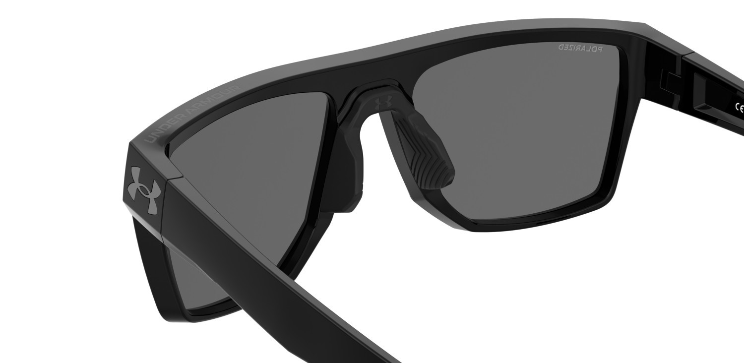 Sunglasses Under Armour Ua Launch 2/G 207183 807 M9 color black shape rectangle lenses grey polarized