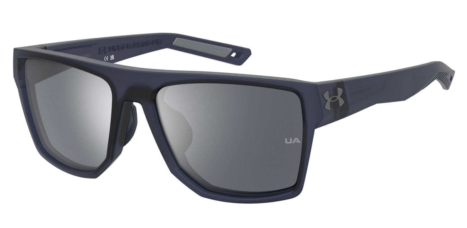 Occhiali da sole Under Armour Ua Launch 2/G 207183 OXZ T4 colore blue crystal forma rettangolare lenti silver mirror