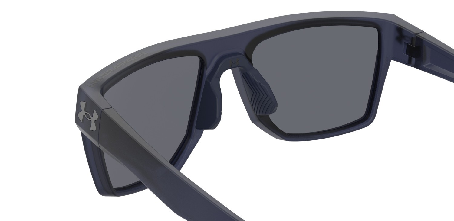 Occhiali da sole Under Armour Ua Launch 2/G 207183 OXZ T4 colore blue crystal forma rettangolare lenti silver mirror