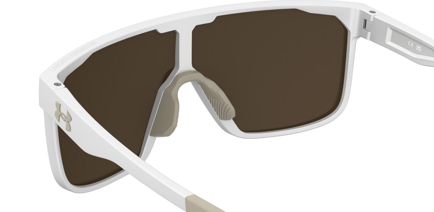 Sunglasses Under Armour Ua Define/G 207184 7JX VP color matte white gold shape mask lenses gold mirror