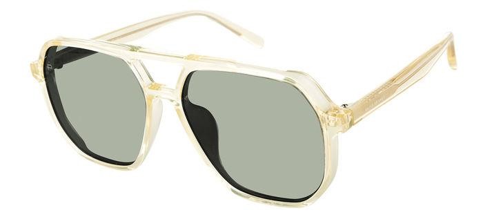 Sonnenbrillen Privé Revaux Back Talk/S 207190 (2T3 UC) farbe crystal beige form aviator gläser green polarized