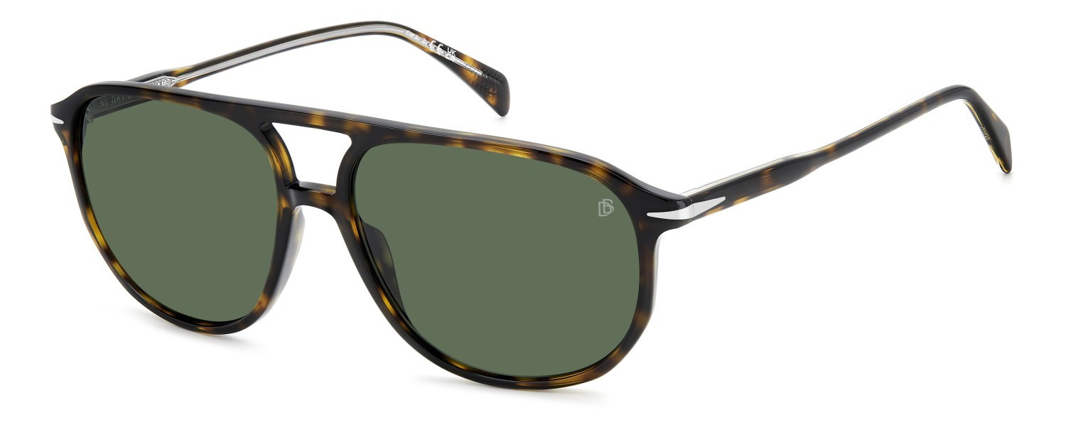 Sunglasses David Beckham Db 1159/S 207205 086 UC color havana shape rectangle lenses green polarized
