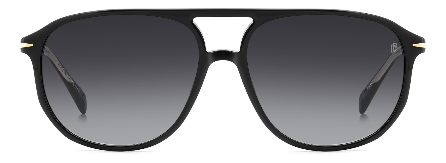 Sunglasses David Beckham Db 1159/S 207205 807 9O color black shape rectangle lenses dark grey shaded