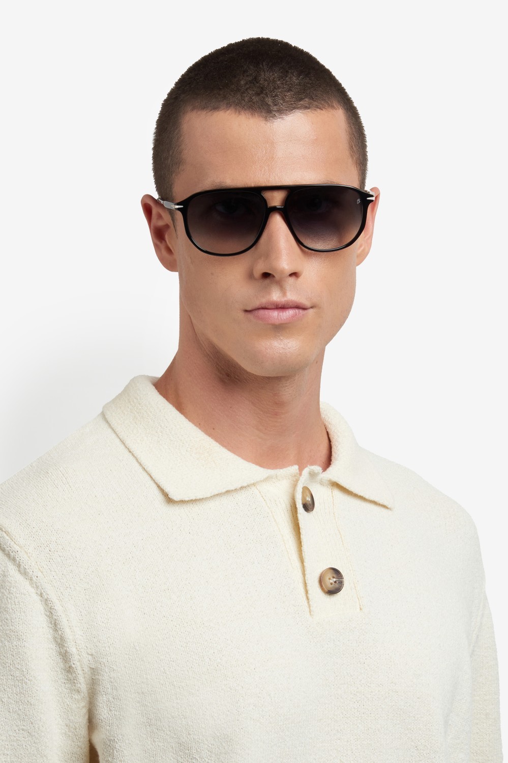Sunglasses David Beckham Db 1159/S 207205 807 9O color black shape rectangle lenses dark grey shaded