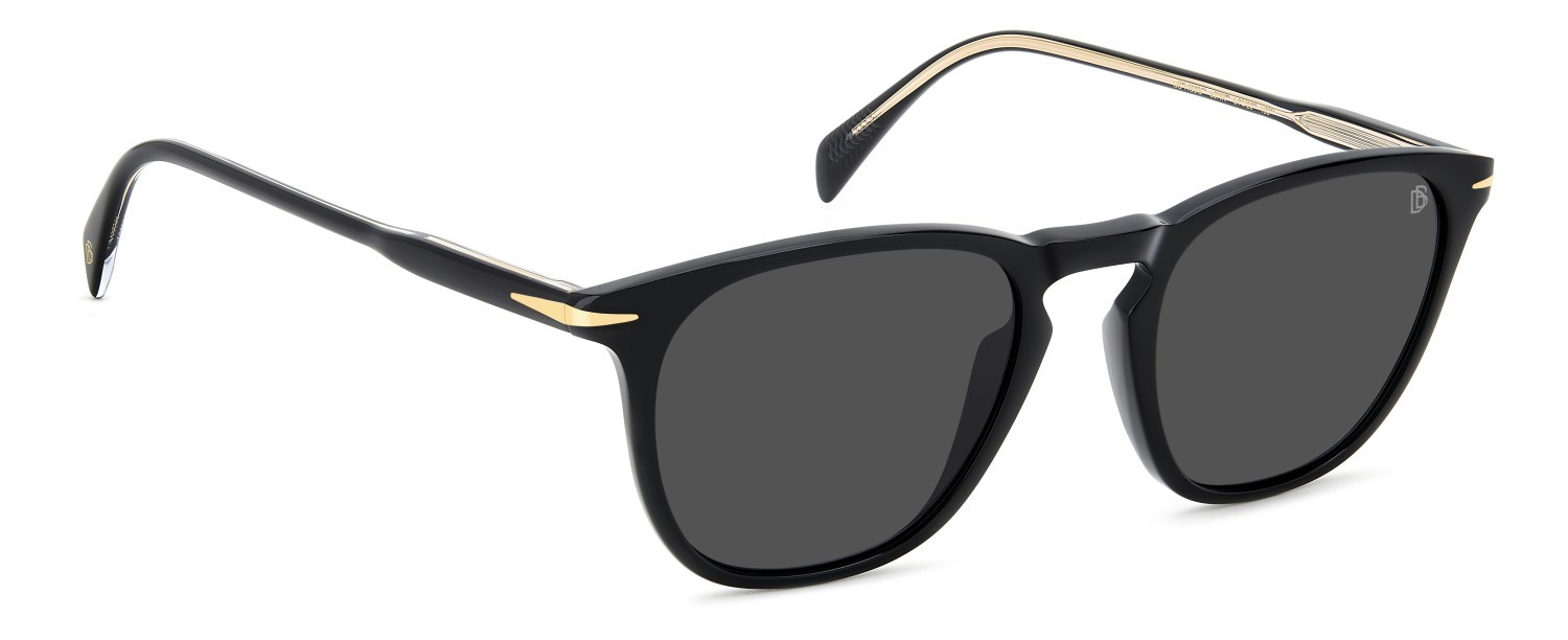Sunglasses David Beckham Db 1160/S 207206 807 IR color black shape rectangle lenses grey